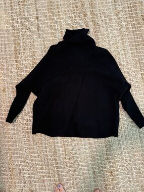 Black Turtleneck Women's Sweater - Classic Cozy Knit